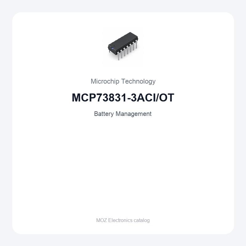 MCP73831-3ACI/OT — Microchip Technology — Battery Management — product image
