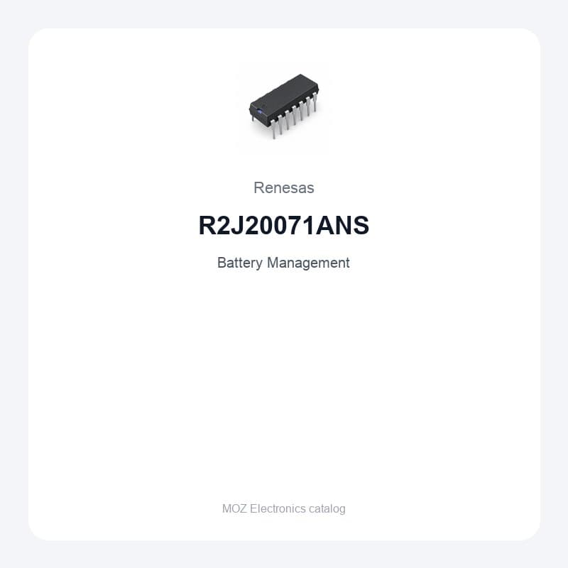 R2J20071ANS — Renesas — Battery Management — product image